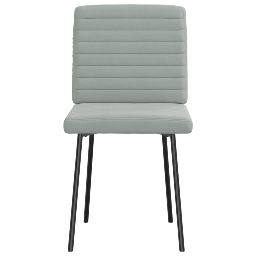 Vidaxl eetkamerstoelen 2 st fluweel lichtgrijs