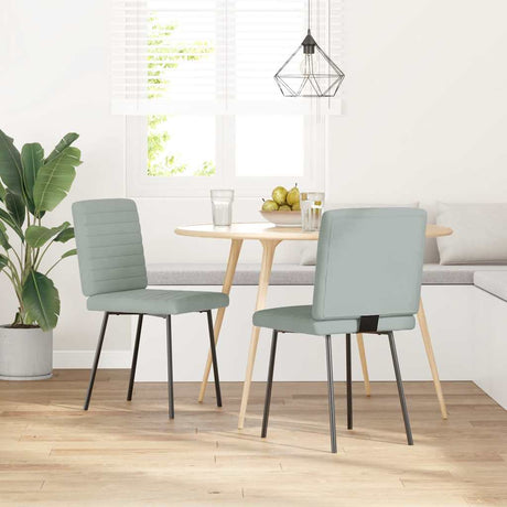 Vidaxl eetkamerstoelen 2 st fluweel lichtgrijs
