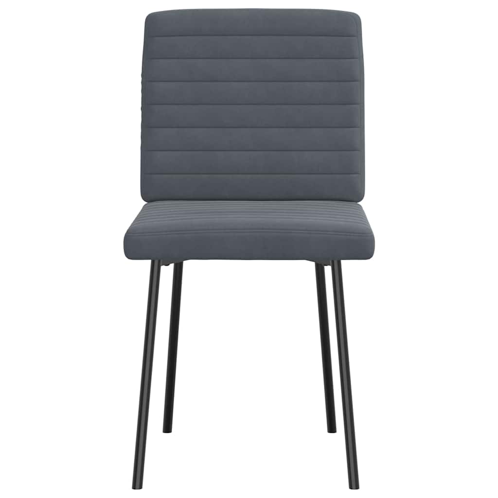 Vidaxl eetkamerstoelen 2 st fluweel donkergrijs