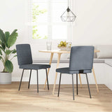 Vidaxl eetkamerstoelen 2 st fluweel donkergrijs