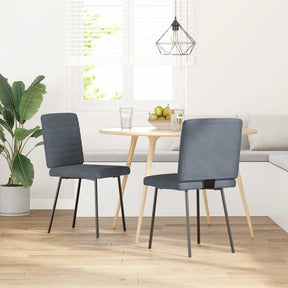 Vidaxl eetkamerstoelen 2 st fluweel donkergrijs
