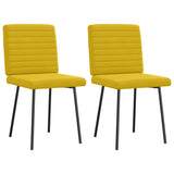 Vidaxl eetkamerstoelen 2 st fluweel geel
