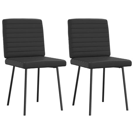 Vidaxl eetkamerstoelen 2 st kunstleer zwart