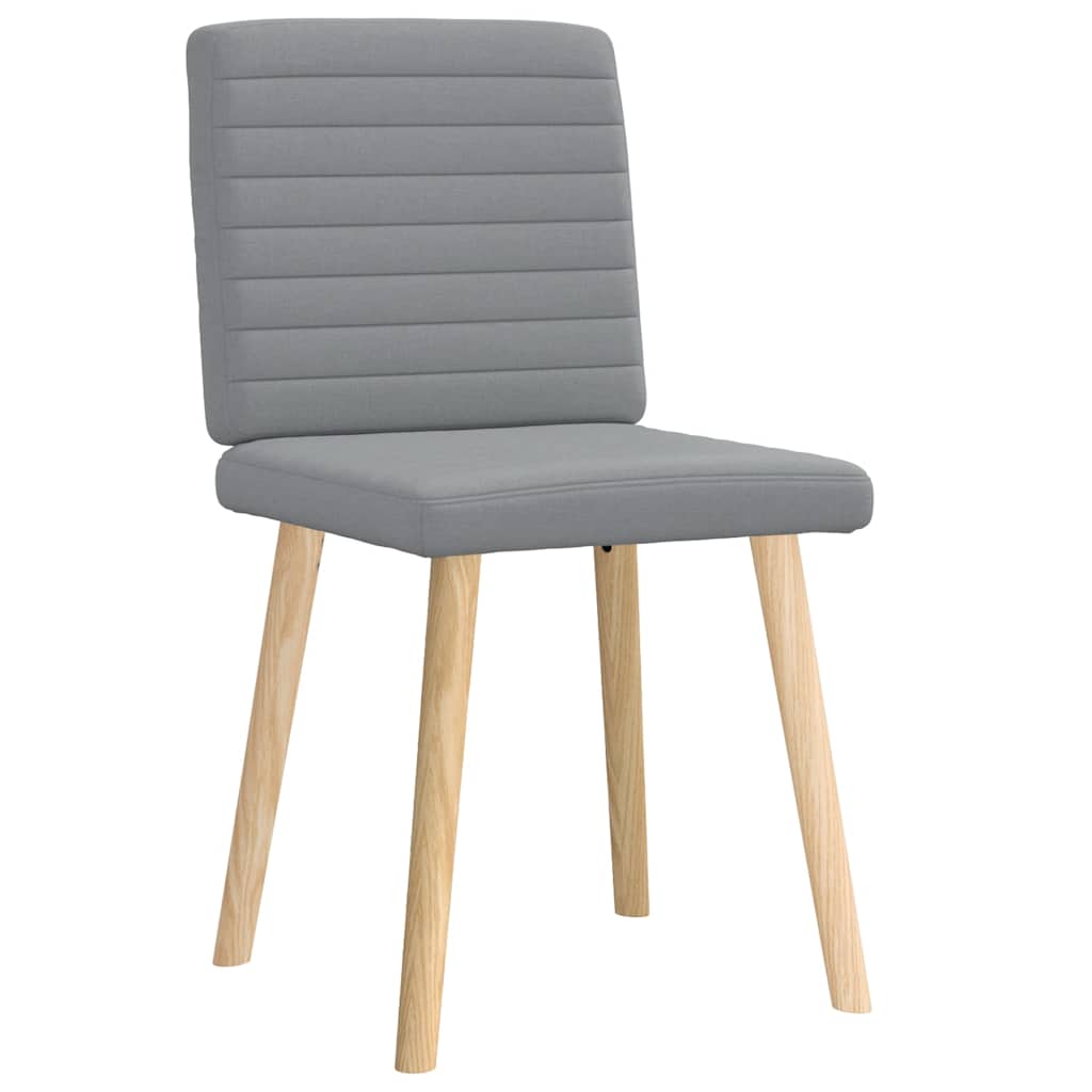 Vidaxl eetkamerstoelen 2 st stof lichtgrijs