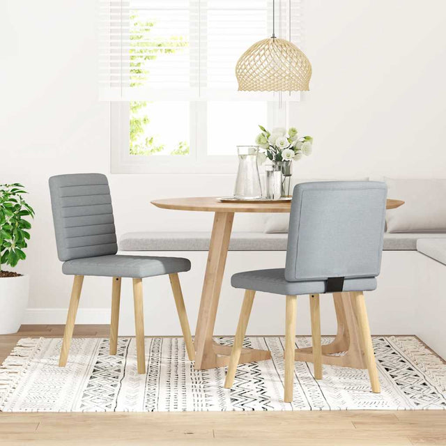Vidaxl eetkamerstoelen 2 st stof lichtgrijs