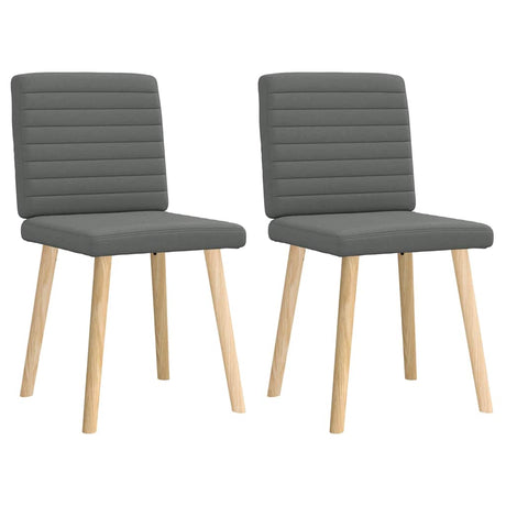Vidaxl eetkamerstoelen 2 st stof donkergrijs