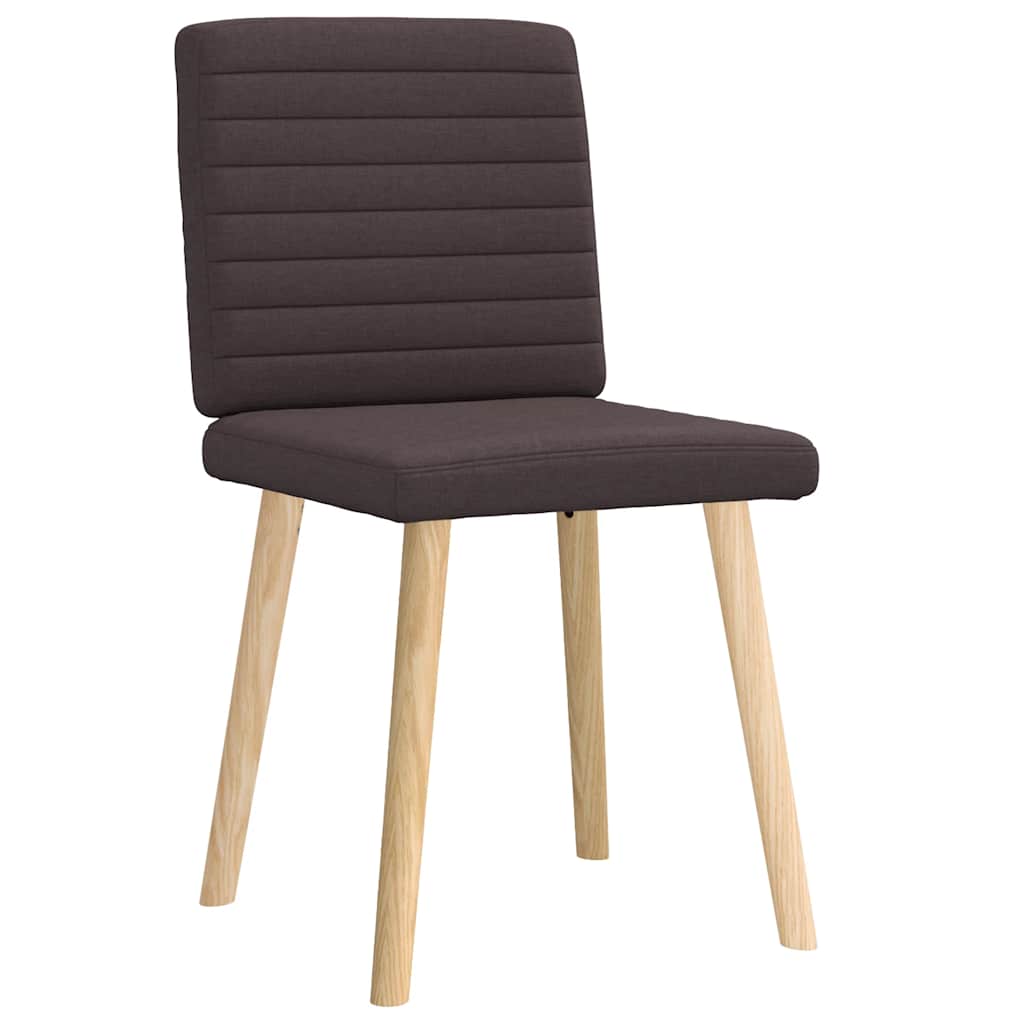 Vidaxl eetkamerstoelen 2 st stof donkerbruin