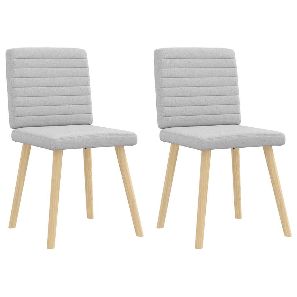 Vidaxl eetkamerstoelen 2 st stof wolk grijs