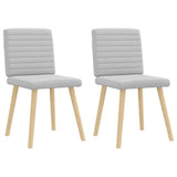 Vidaxl eetkamerstoelen 2 st stof wolk grijs