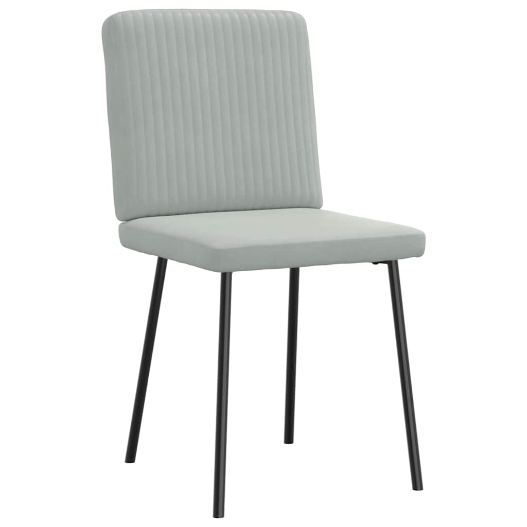 Vidaxl eetkamerstoelen 2 st fluweel lichtgrijs