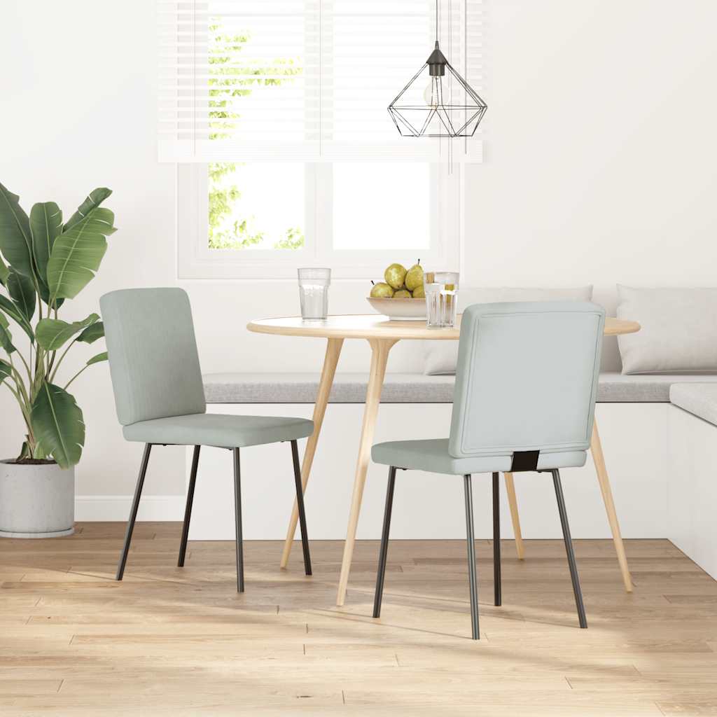 Vidaxl eetkamerstoelen 2 st fluweel lichtgrijs