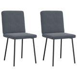Vidaxl eetkamerstoelen 2 st fluweel donkergrijs