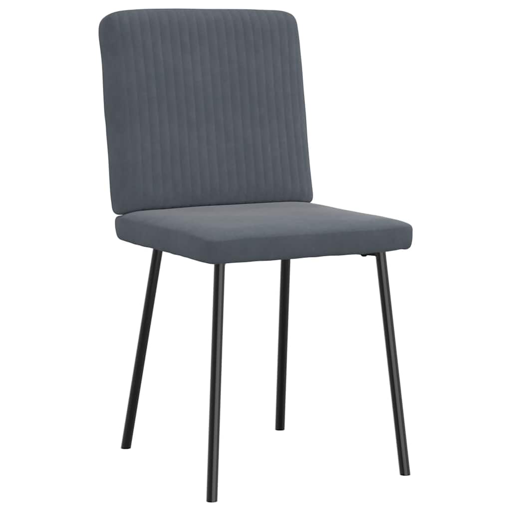 Vidaxl eetkamerstoelen 2 st fluweel donkergrijs