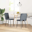 Vidaxl eetkamerstoelen 2 st fluweel donkergrijs