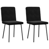 Vidaxl eetkamerstoelen 2 st fluweel zwart