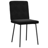 Vidaxl eetkamerstoelen 2 st fluweel zwart