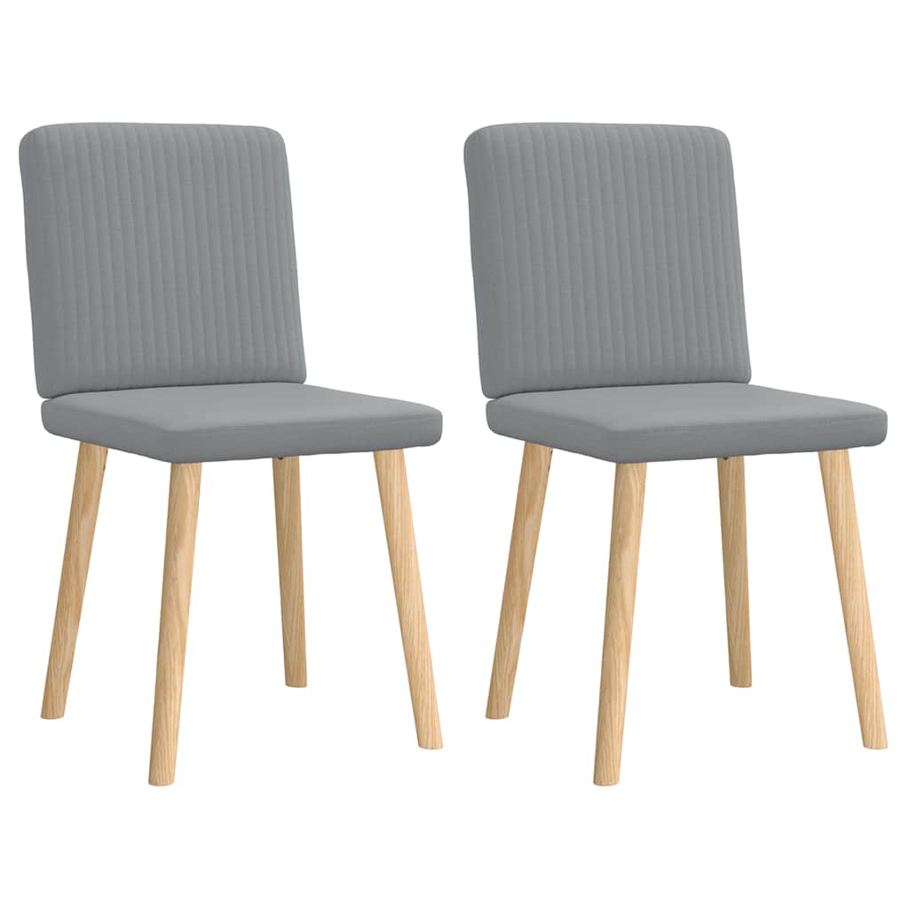 Vidaxl eetkamerstoelen 2 st stof lichtgrijs