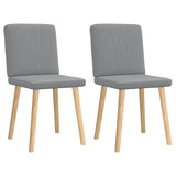 Vidaxl eetkamerstoelen 2 st stof lichtgrijs
