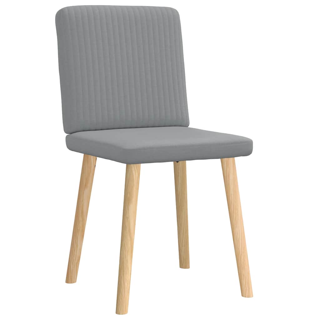 Vidaxl eetkamerstoelen 2 st stof lichtgrijs