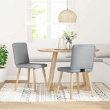 Vidaxl eetkamerstoelen 2 st stof lichtgrijs