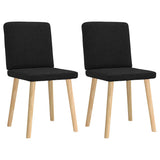 Vidaxl eetkamerstoelen 2 st stof zwart