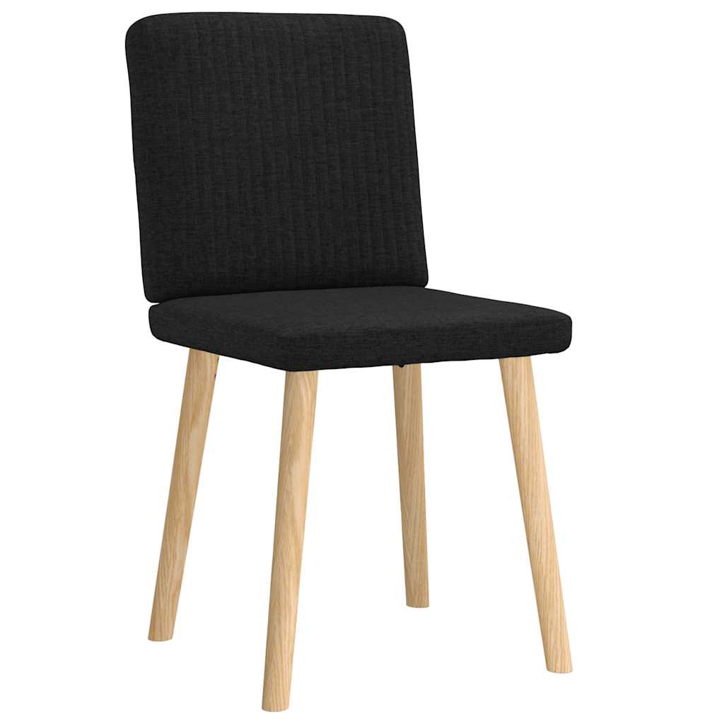 Vidaxl eetkamerstoelen 2 st stof zwart