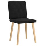 Vidaxl eetkamerstoelen 2 st stof zwart