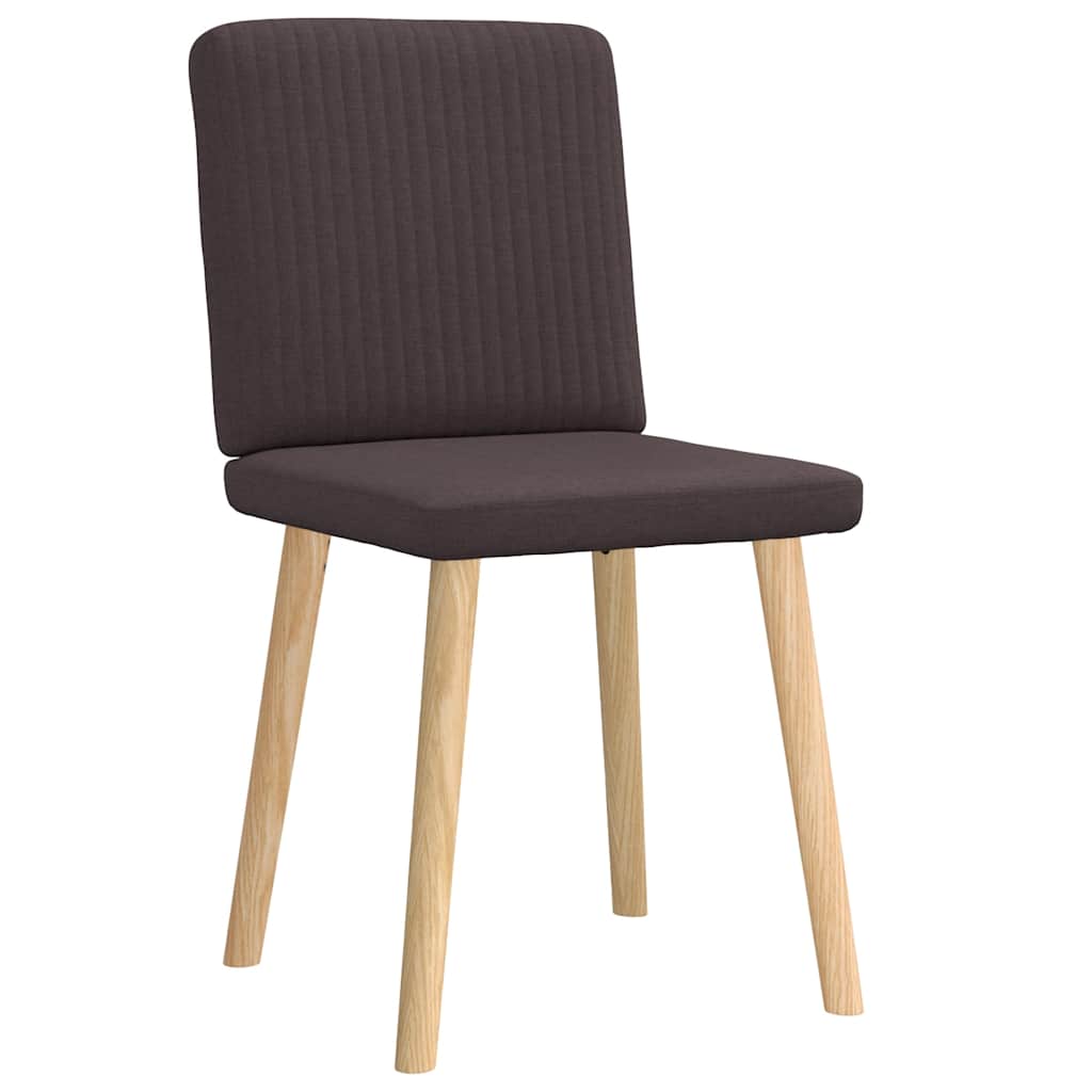 Vidaxl eetkamerstoelen 2 st stof donkerbruin