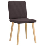 Vidaxl eetkamerstoelen 2 st stof donkerbruin