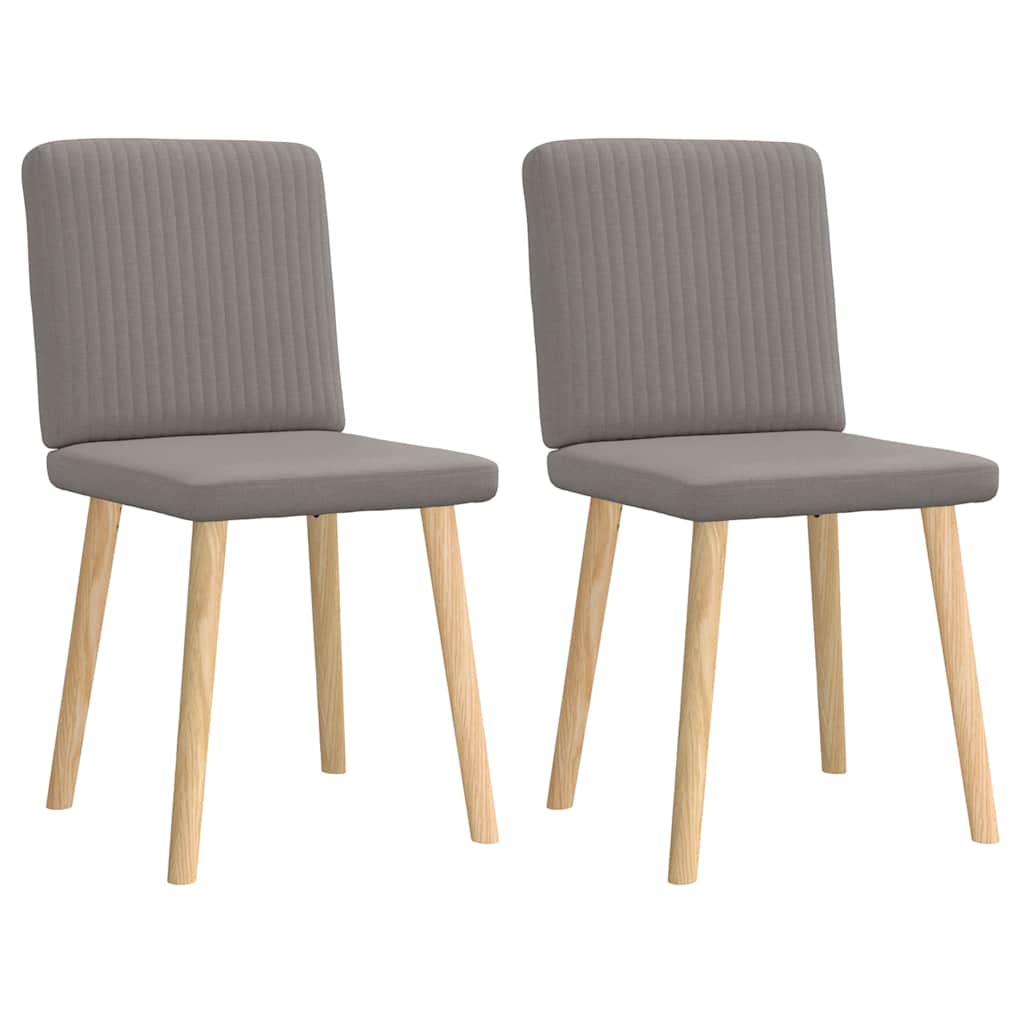 Vidaxl eetkamerstoelen draaibaar 2 st stof taupe