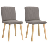 Vidaxl eetkamerstoelen draaibaar 2 st stof taupe
