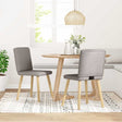 Vidaxl eetkamerstoelen draaibaar 2 st stof taupe