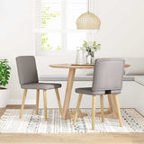 Vidaxl eetkamerstoelen draaibaar 2 st stof taupe