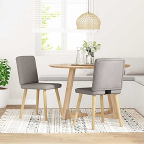 Vidaxl eetkamerstoelen draaibaar 2 st stof taupe