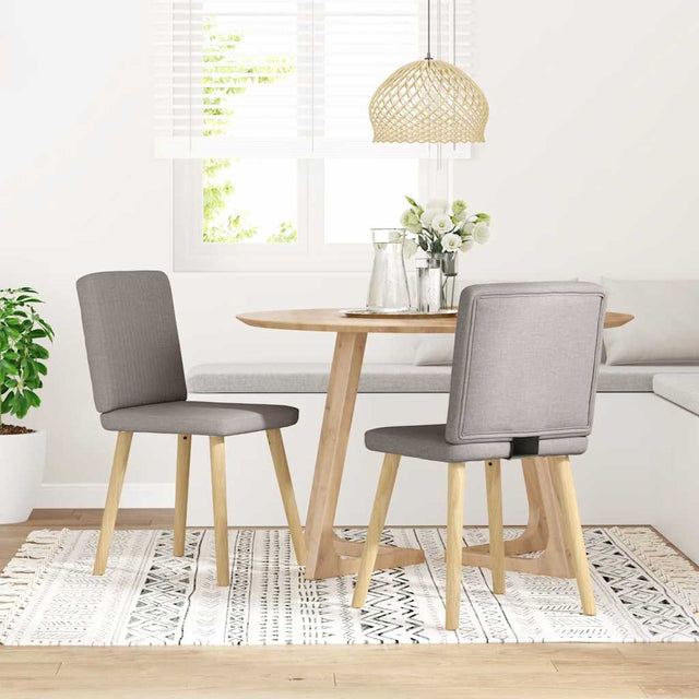 Vidaxl eetkamerstoelen draaibaar 2 st stof taupe
