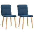 Vidaxl eetkamerstoelen 2 st stof blauw