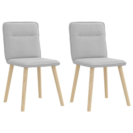 Vidaxl eetkamerstoelen 2 st stof wolk grijs