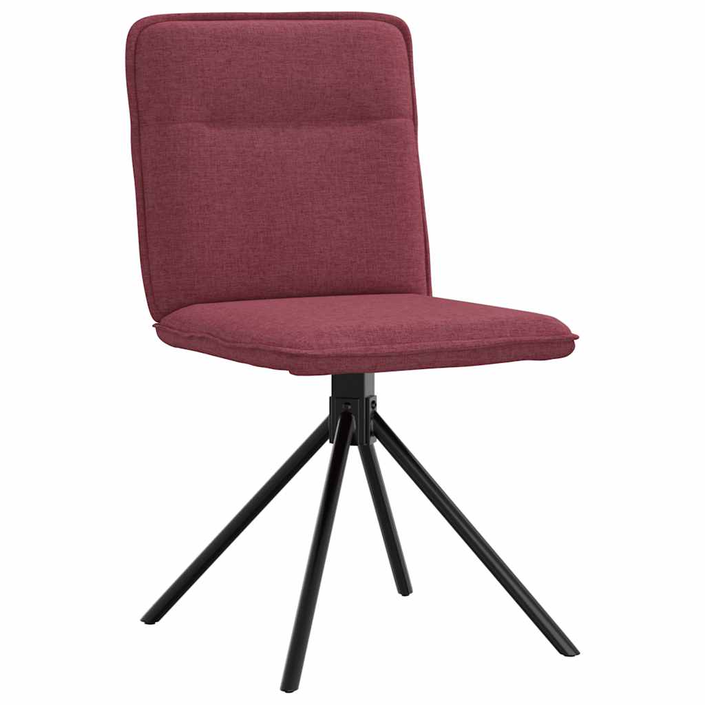 Vidaxl eetkamerstoelen 2 st stof wijnrood