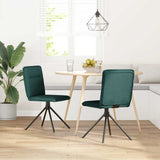 Vidaxl eetkamerstoelen 2 st stof donkergroen