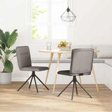 Vidaxl eetkamerstoelen draaibaar 2 st stof taupe