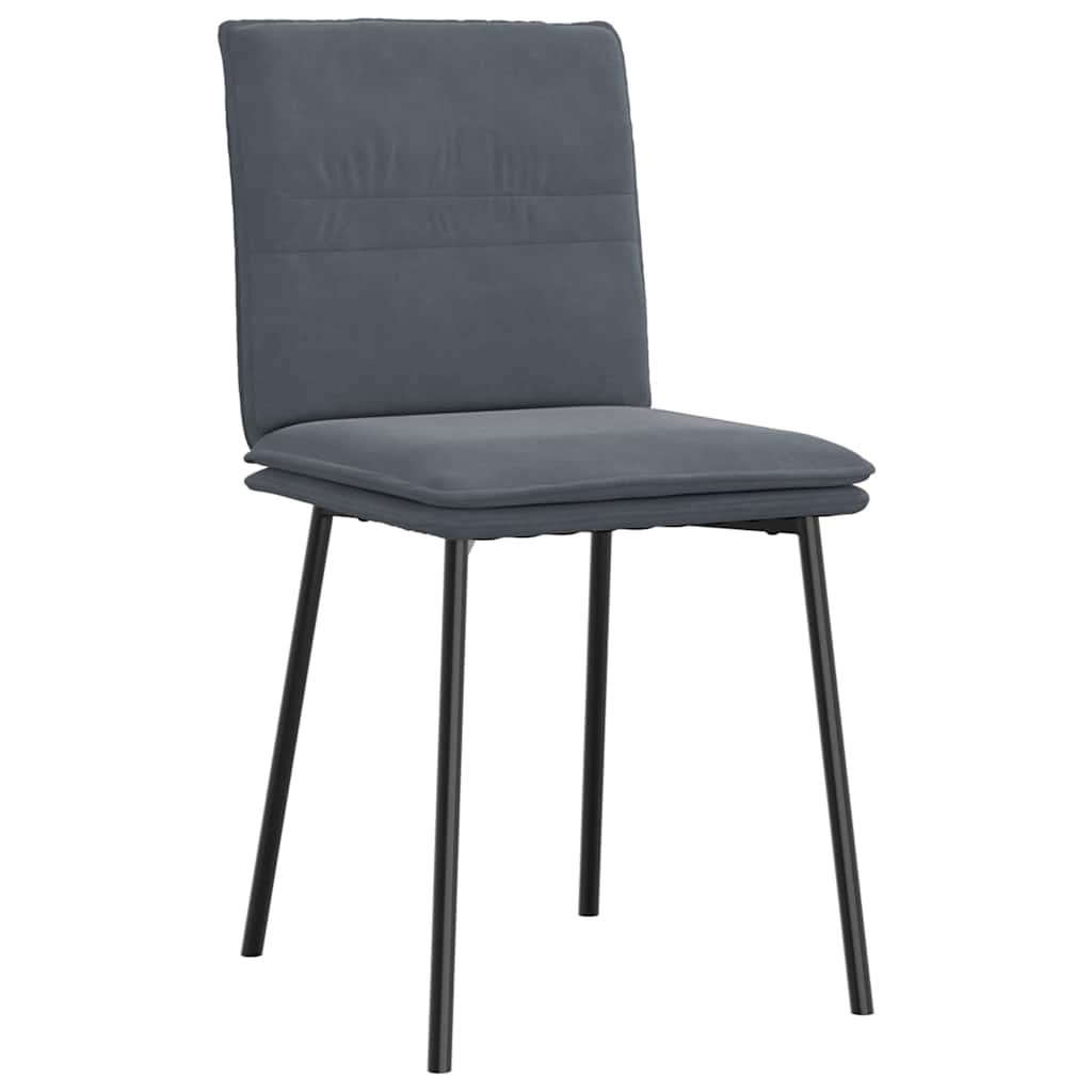 Vidaxl eetkamerstoelen 2 st fluweel donkergrijs