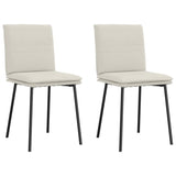 Vidaxl eetkamerstoelen 2 st fluweel crèmekleurig