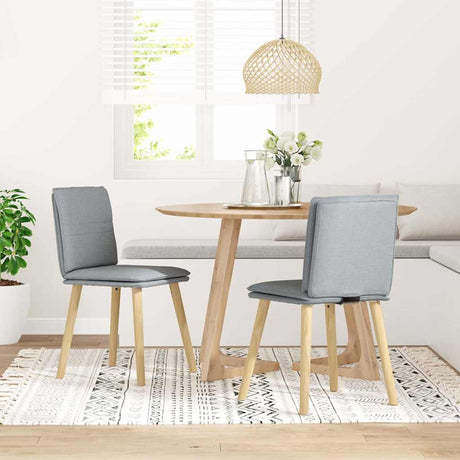 Vidaxl eetkamerstoelen 2 st stof lichtgrijs