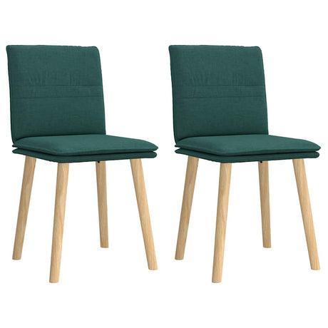Vidaxl eetkamerstoelen 2 st stof donkergroen