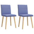 Vidaxl eetkamerstoelen 2 st stof jeansblauw
