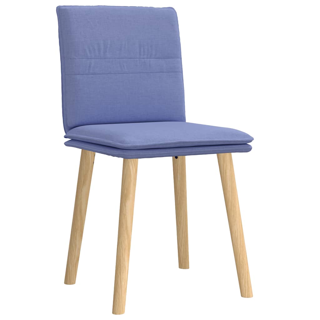Vidaxl eetkamerstoelen 2 st stof jeansblauw