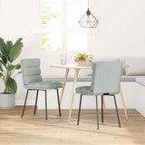Vidaxl eetkamerstoelen 2 st fluweel lichtgrijs
