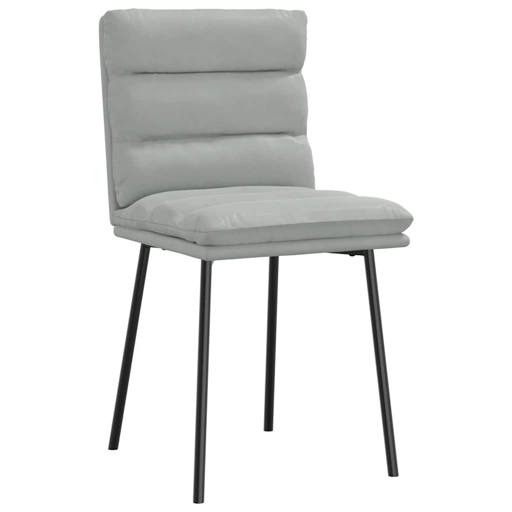 Vidaxl eetkamerstoelen 2 st fluweel lichtgrijs