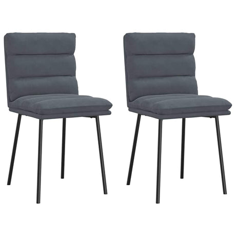 Vidaxl eetkamerstoelen 2 st fluweel donkergrijs