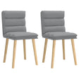 Vidaxl eetkamerstoelen 2 st stof lichtgrijs